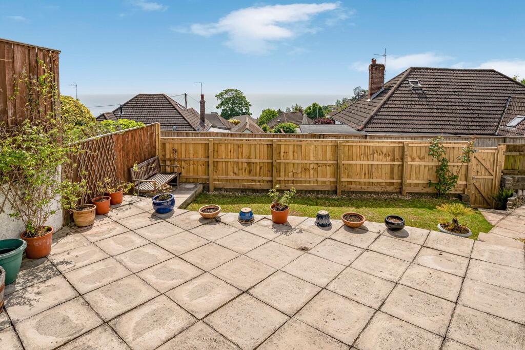 Rear gardens with sea views