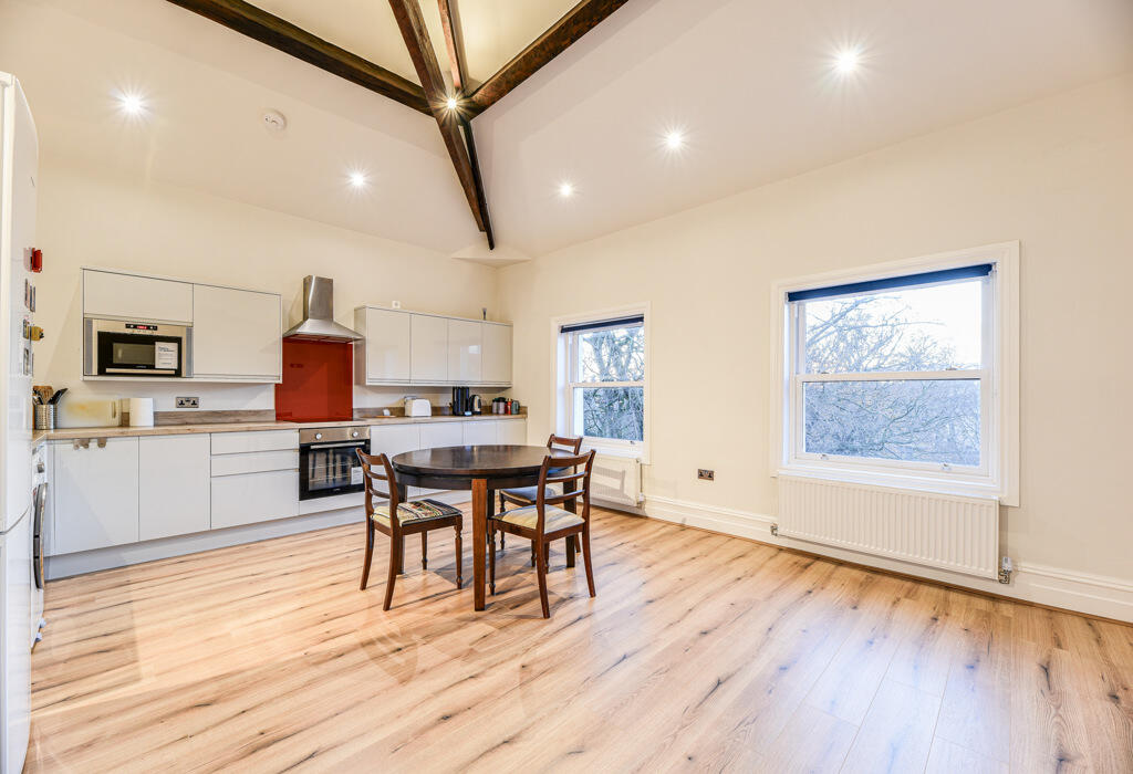 Open plan kitchen  living