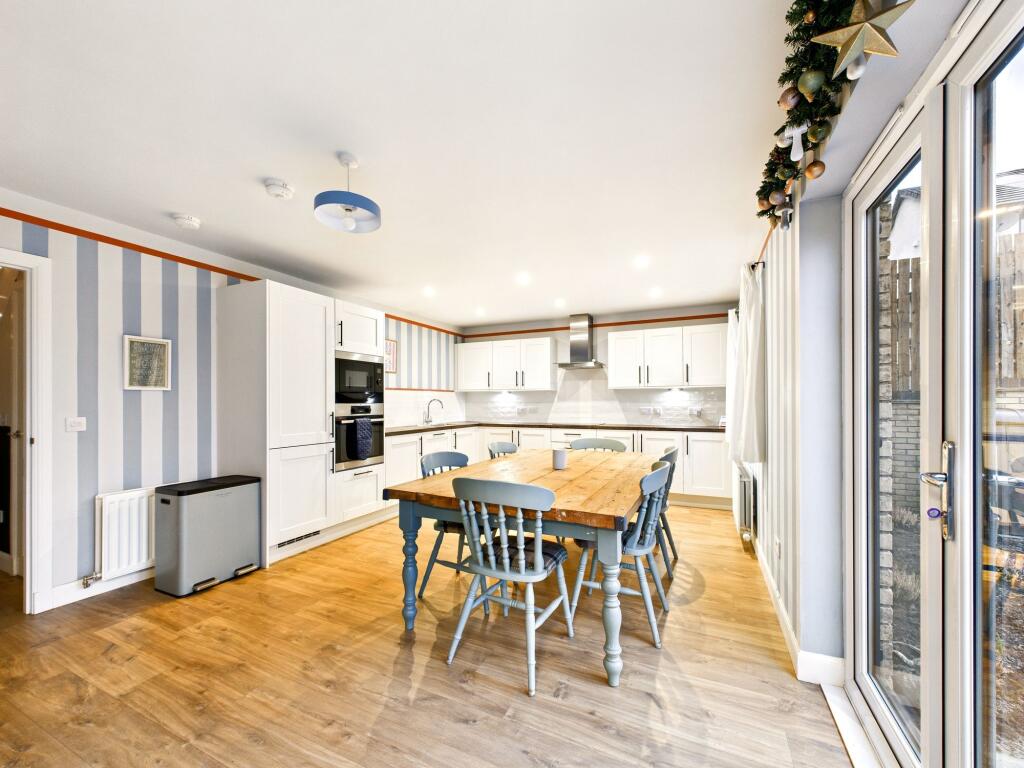 Kitchen/dining/family room.