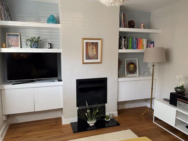 Sitting room towards fireplace 