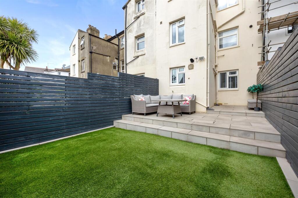 West facing rear garden