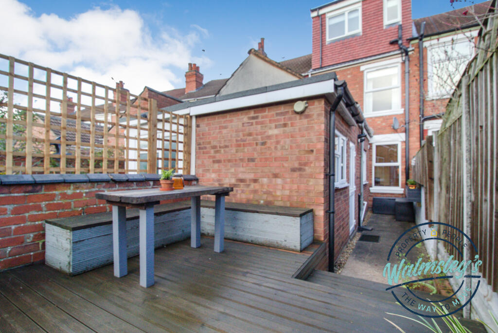 Rear elevation &amp; decked terrace