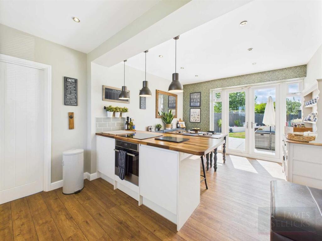 Refitted open plan dining kitchen