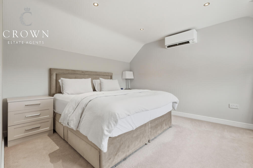 Master Bedroom with Air conditioner unit 