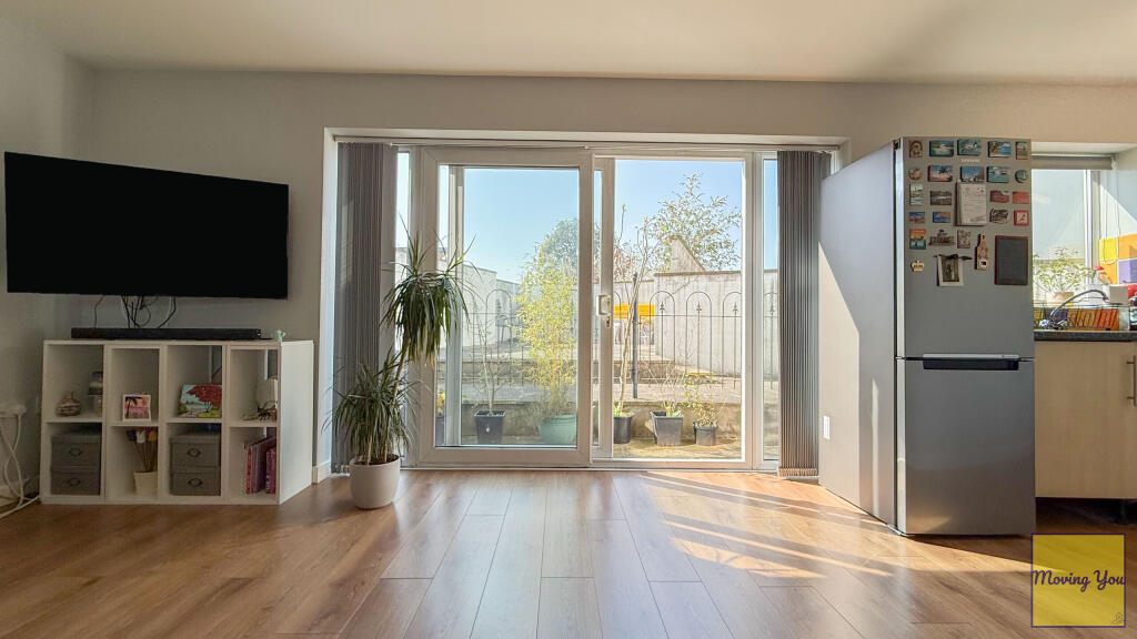View through patio doors