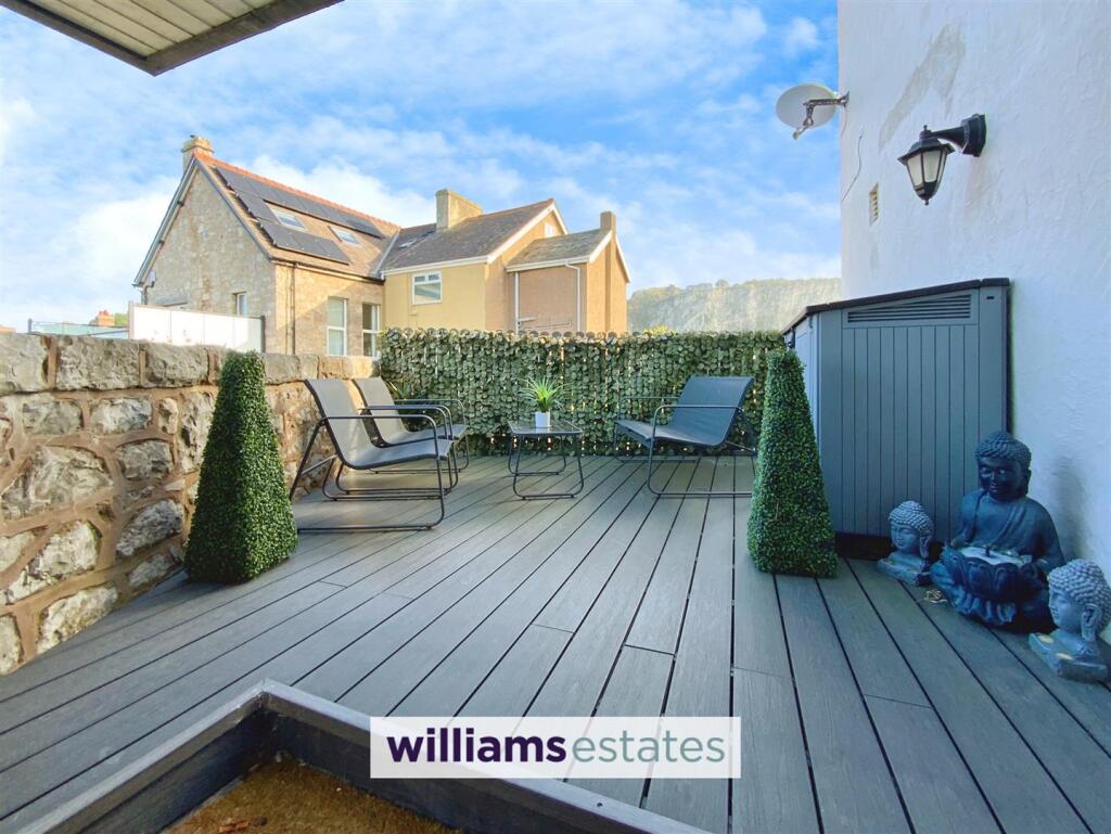 decked terrace with views