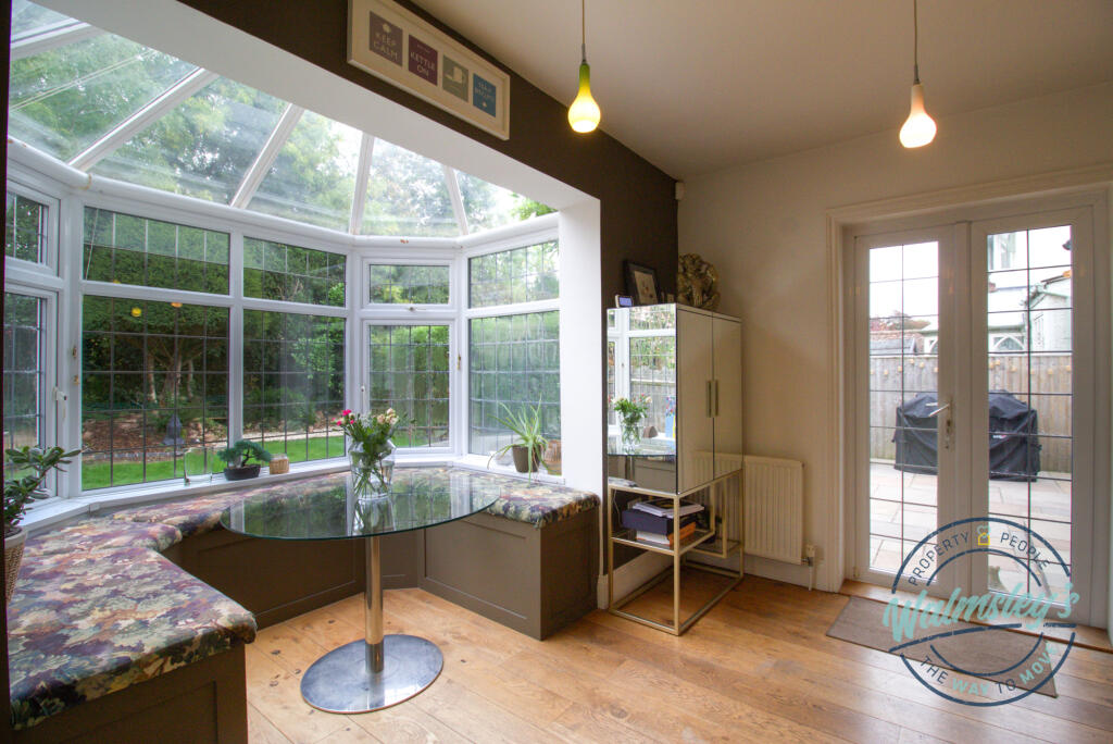 French doors to patio &amp; garen views