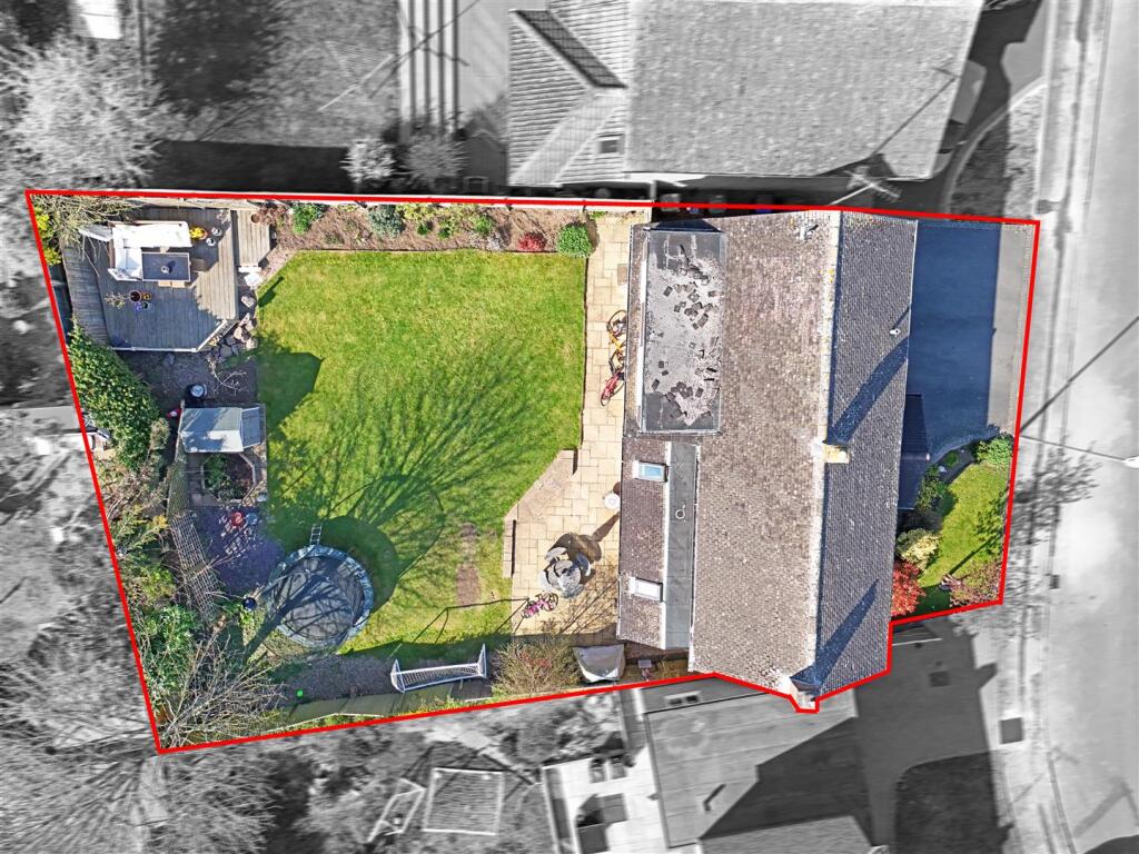 Aerial view of the plot