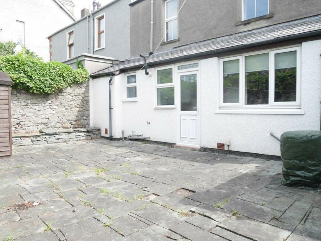 Paved rear garden
