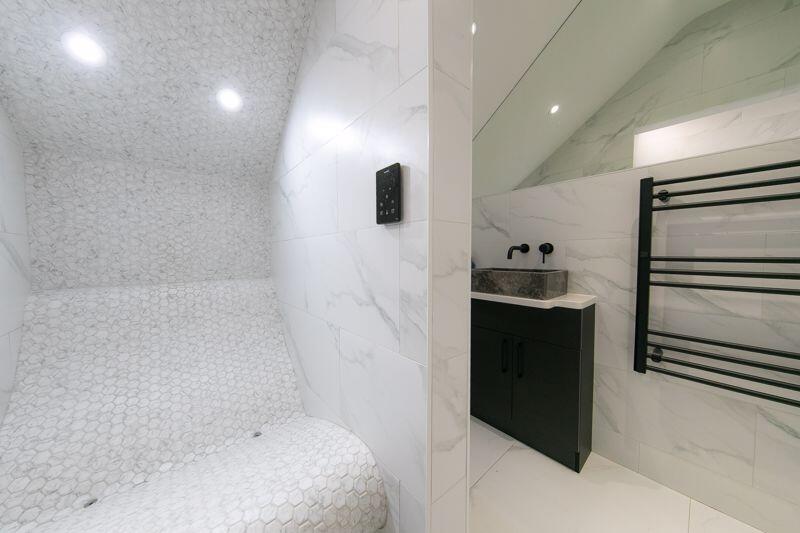 Steam room and shower