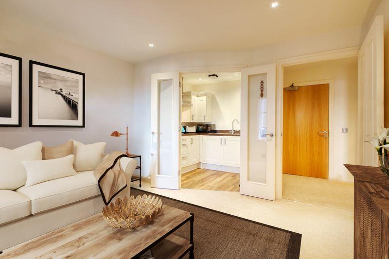 Living/dining room through to kitchen