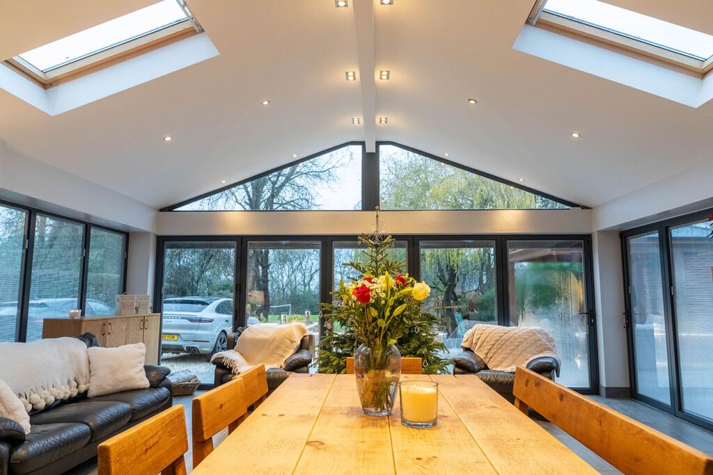 Vaulted ceiling with Velux windows