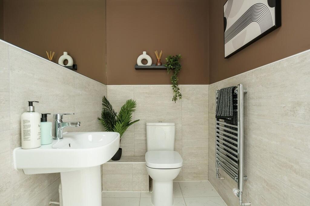 Useful donwstairs cloakroom