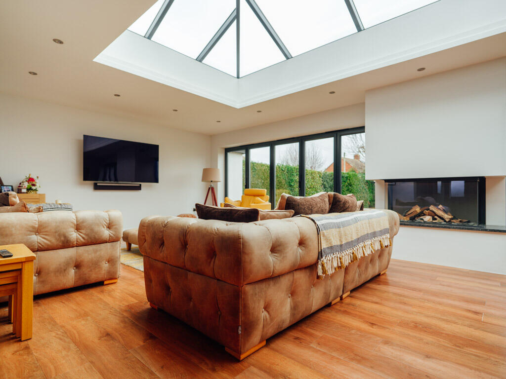 Kitchen, Dining, and Living Area