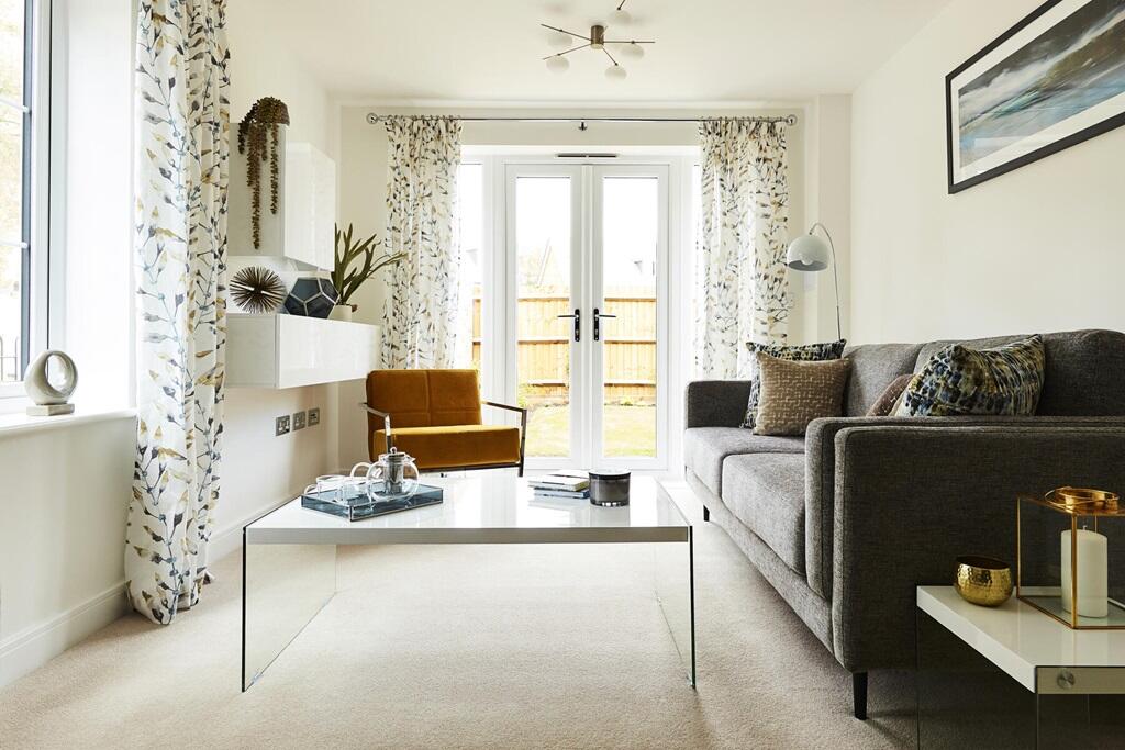 Double doors opening out to the garden