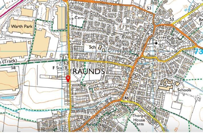 Map of Raunds