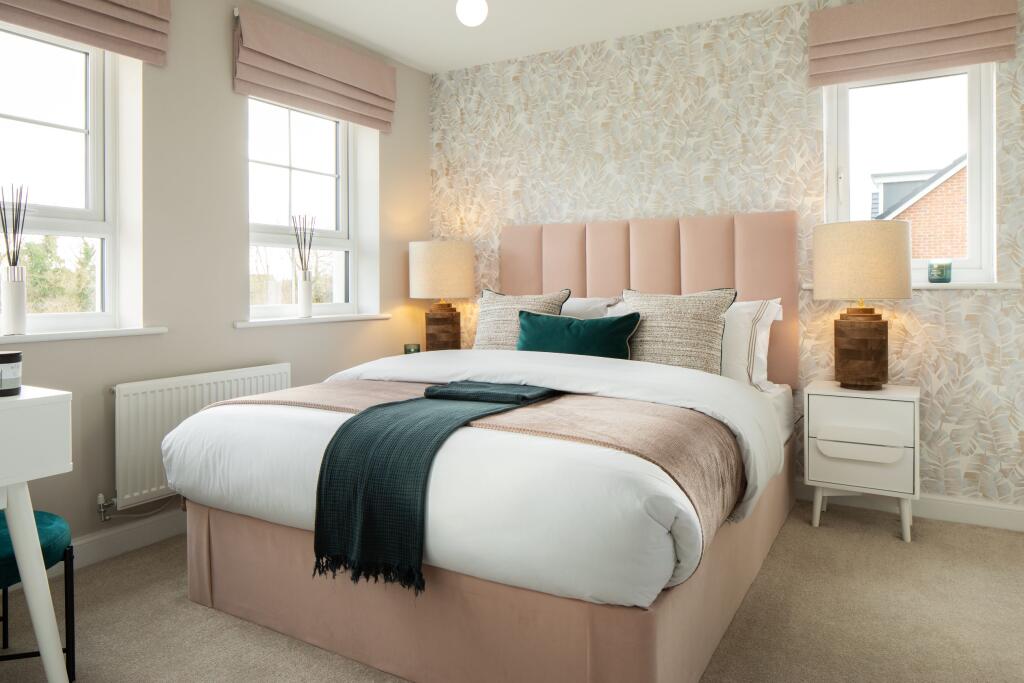 En suite main bedroom in the Hesketh. 4 bedroom home.