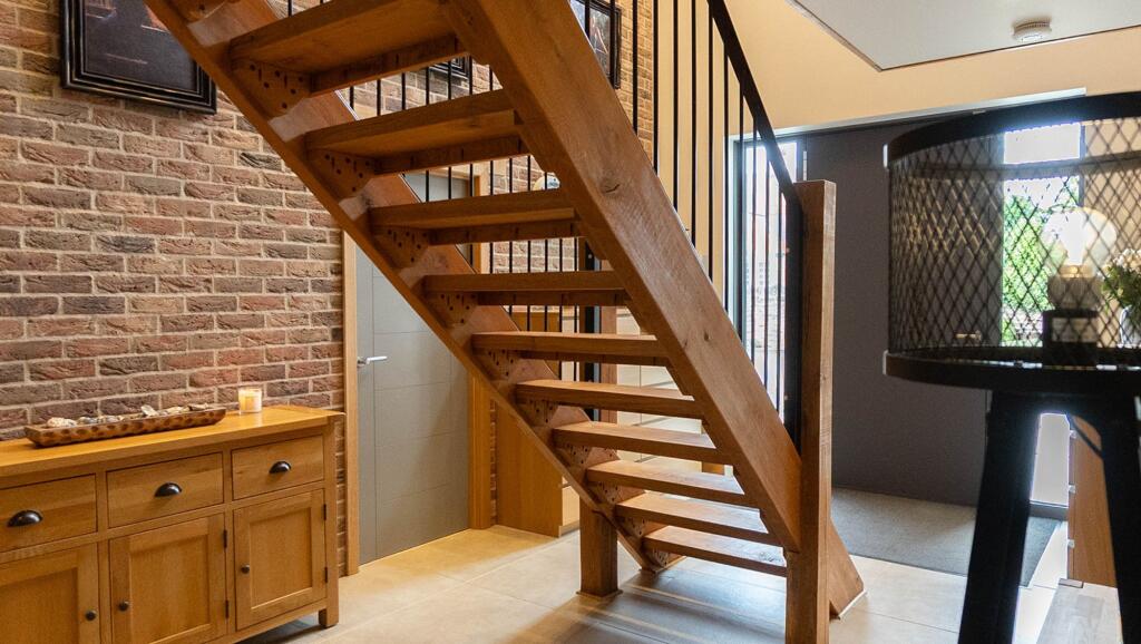 Solid oak staircase