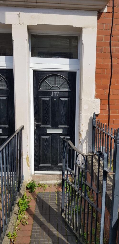 Front entrance of a traditional terraced house ...