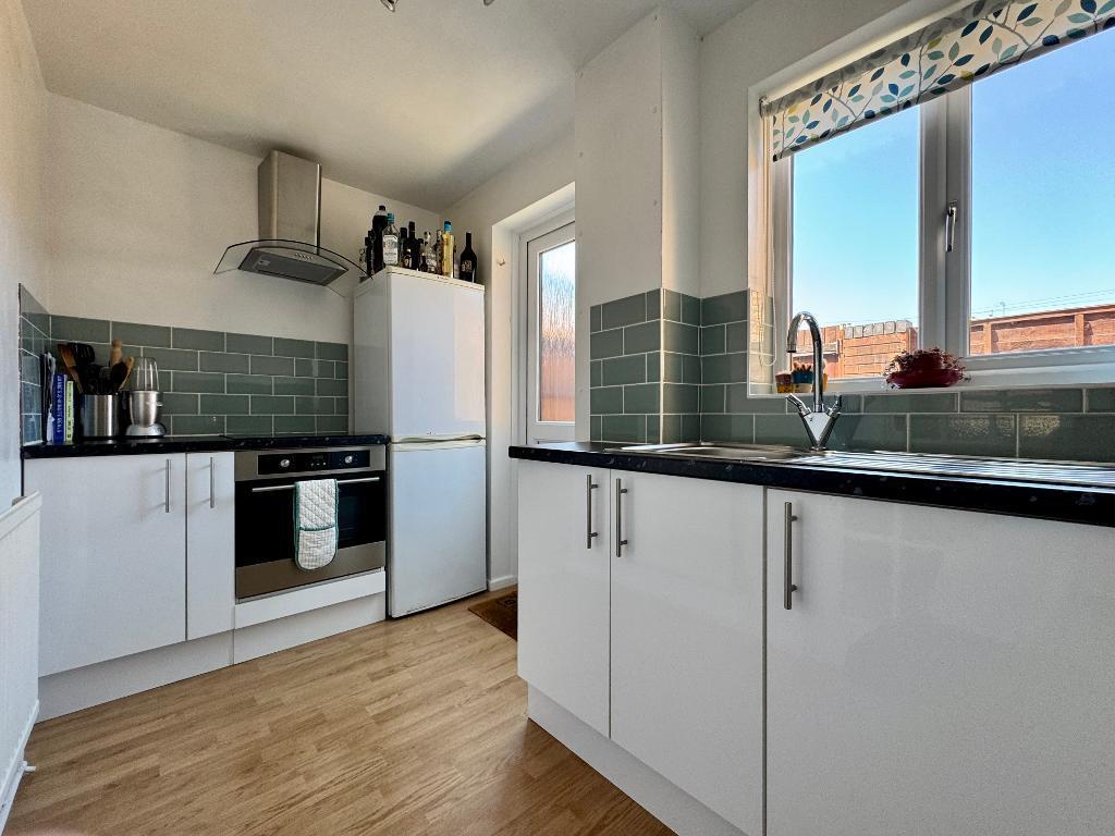 Kitchen with rear door