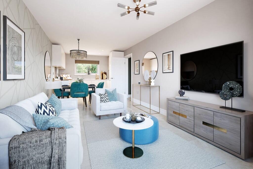 A light and airy living area offering the ideal place to relax