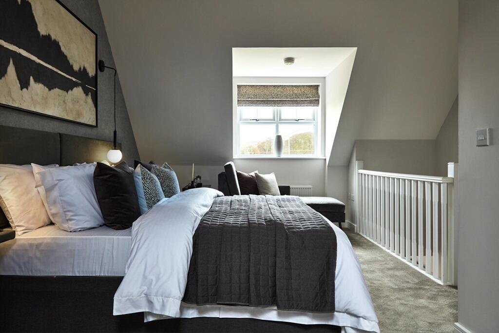 The main bedroom has it's own floor