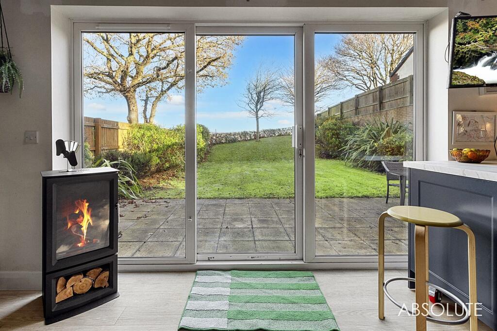 Patio and rear garden from family room