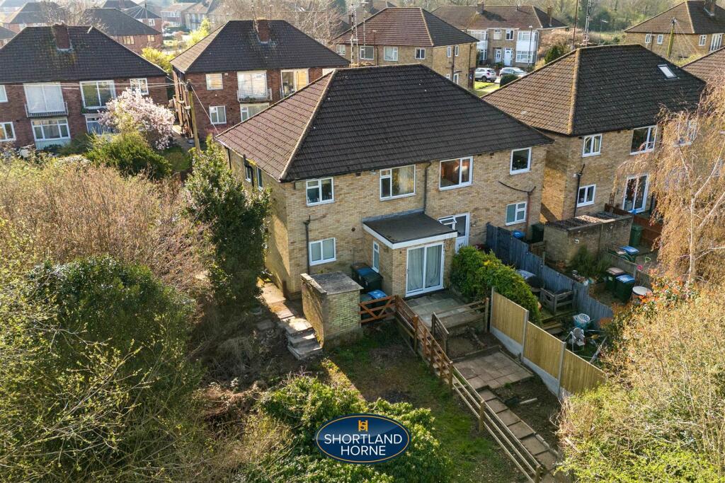 Aerial view of back garden
