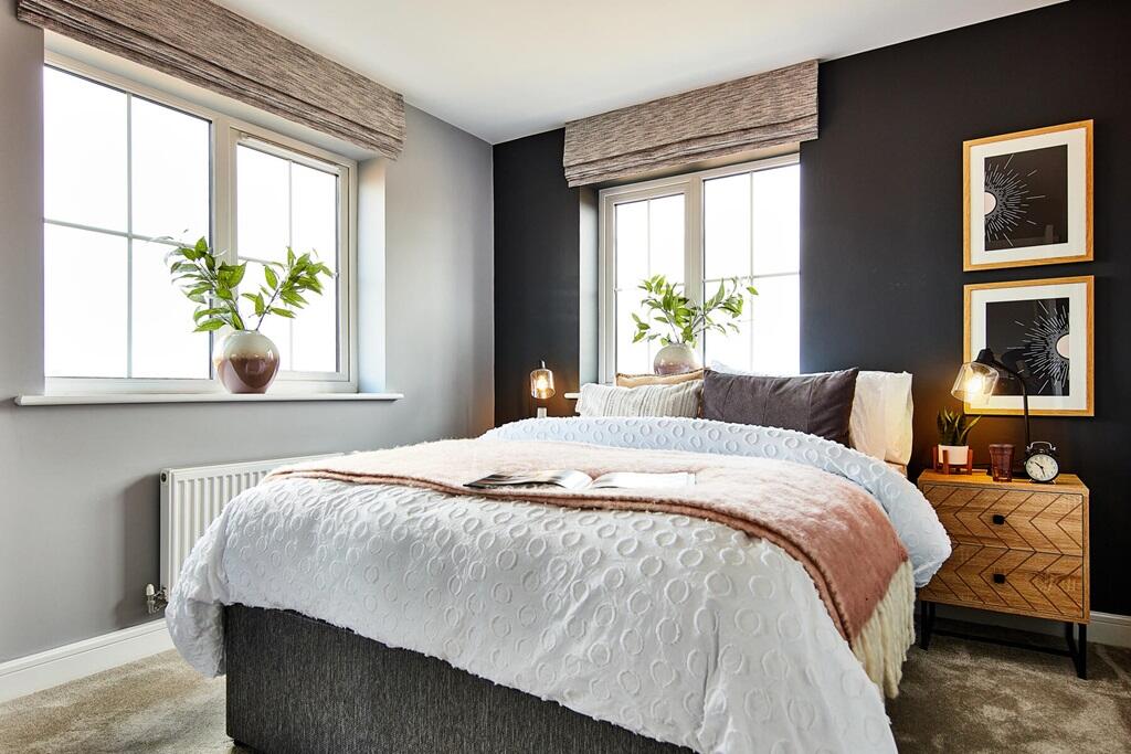 Bedroom 2 has space to add a large wardrobe