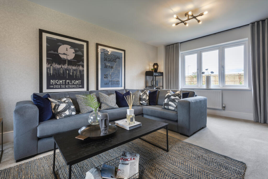 Indicative Living Room, Contemporary Modern Decoration