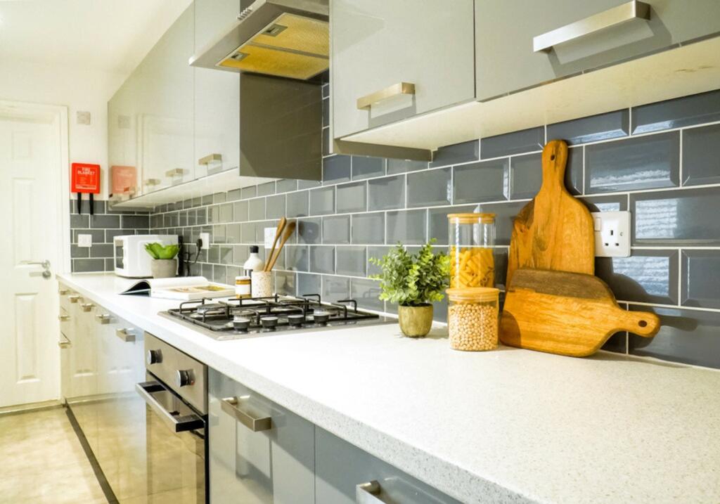 A modern and well-maintained kitchen featuring ...