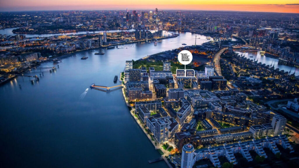 Aerial view of Royal Wharf
