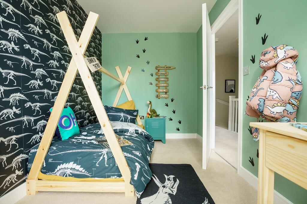 The third bedroom is well suited to a child's room or home office