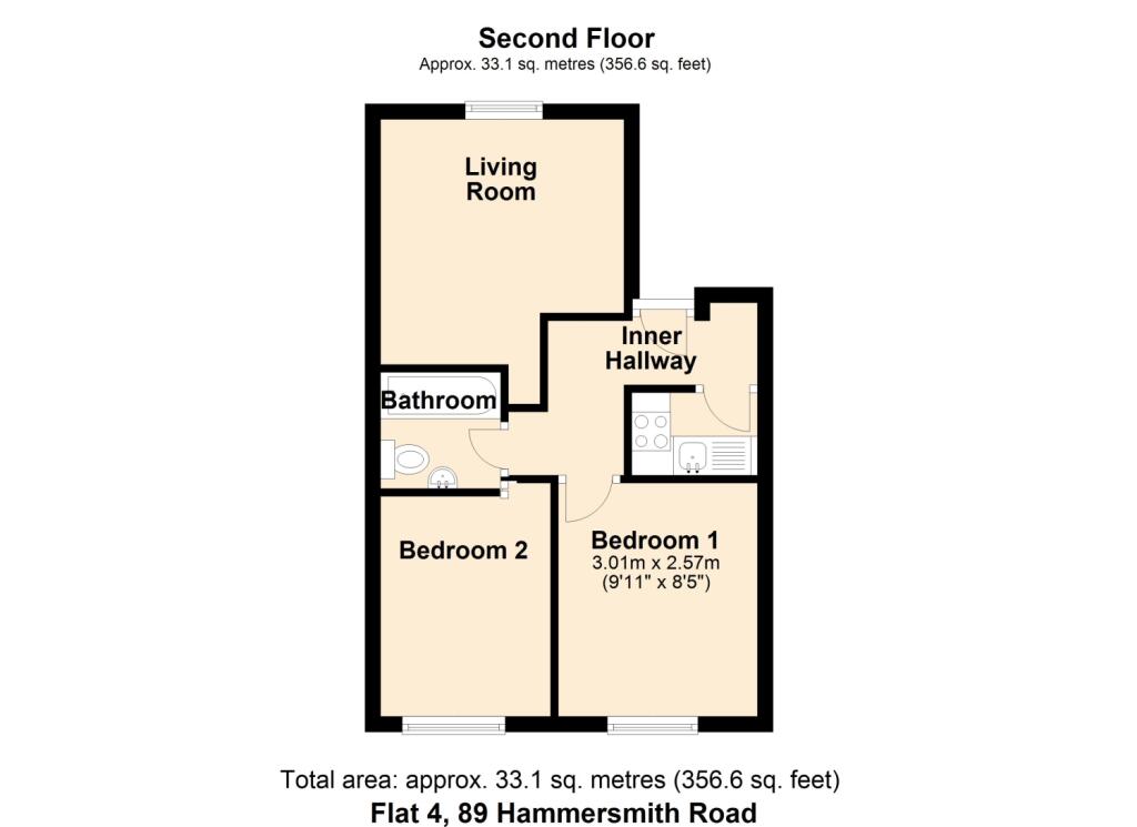 Flat 4, 89 Hammersmith Road - Floorplan