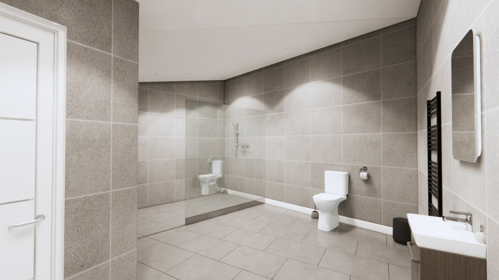 KITCHEN LIVING DINING BEDROOMS AND WET ROOM