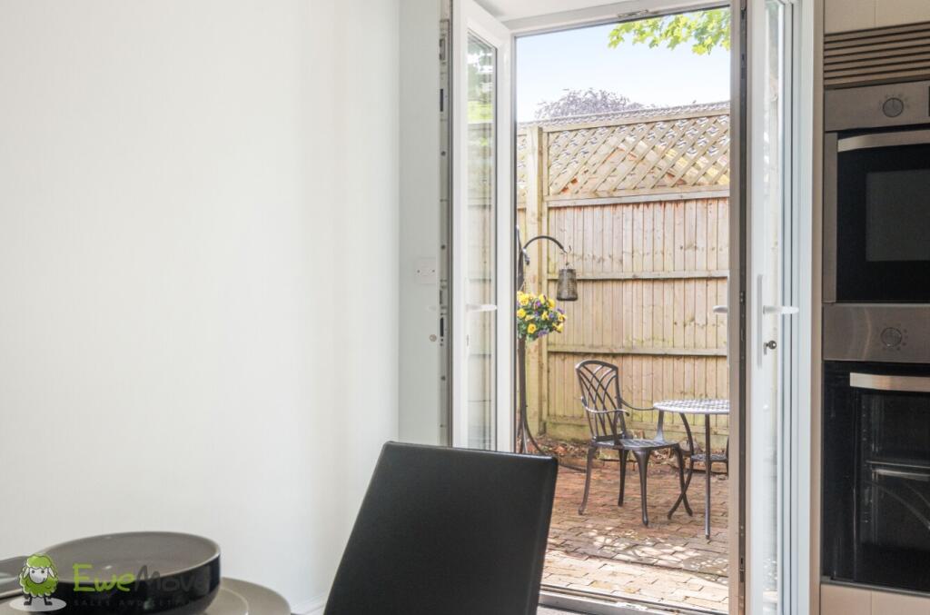 Garden view from dining area