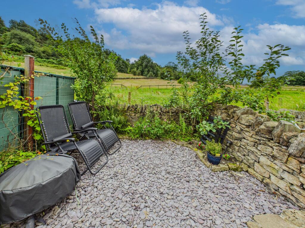 Private Seating Area with Serene Fields to the Rear