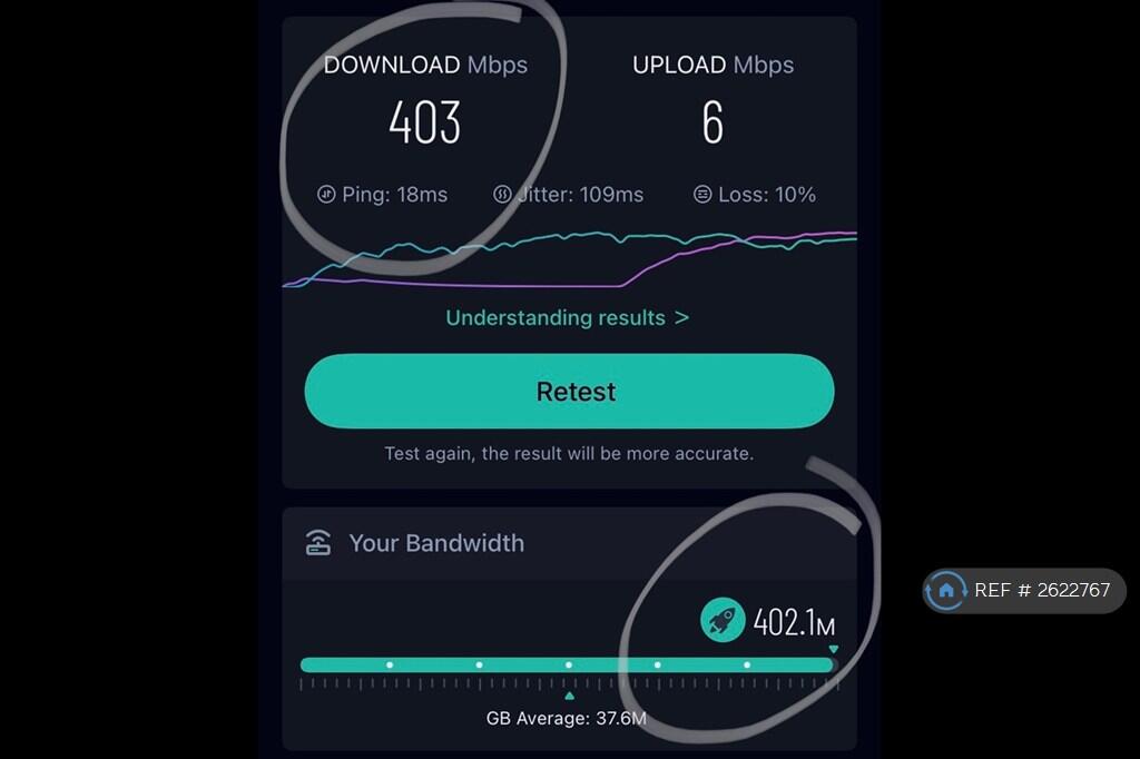 Sample Internet Speed Test