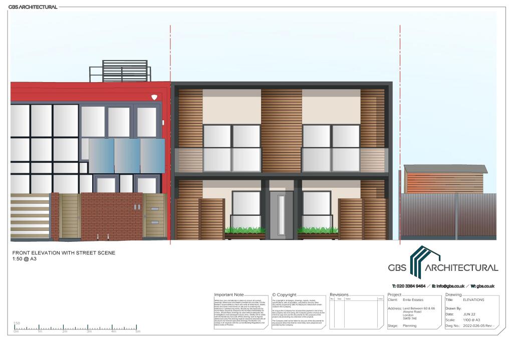 Land adjacent to 69 Woodside, Alwyne Road, Wimbledon, London, SW19 7AE