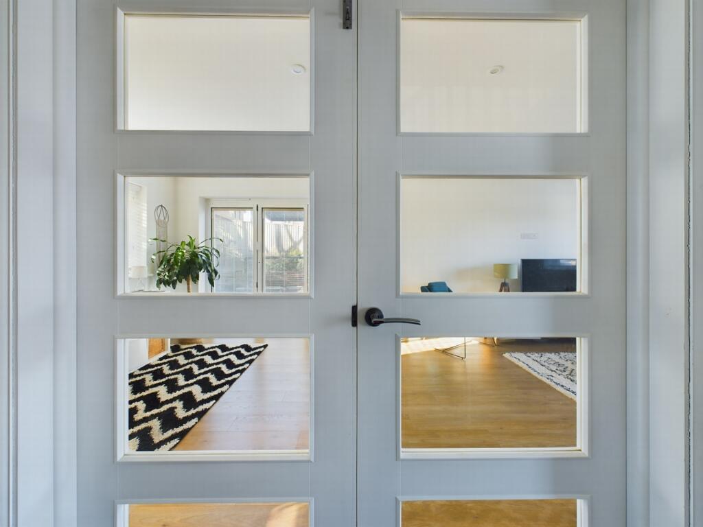 Doors to living room
