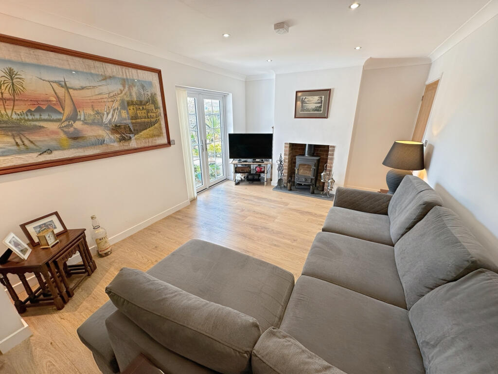 Living Room with log stove