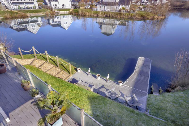 View from first floor deck to pontoon