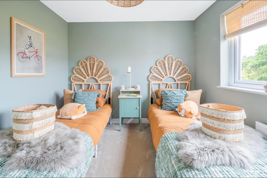 Bedroom 4 has space for two single beds or a double bed