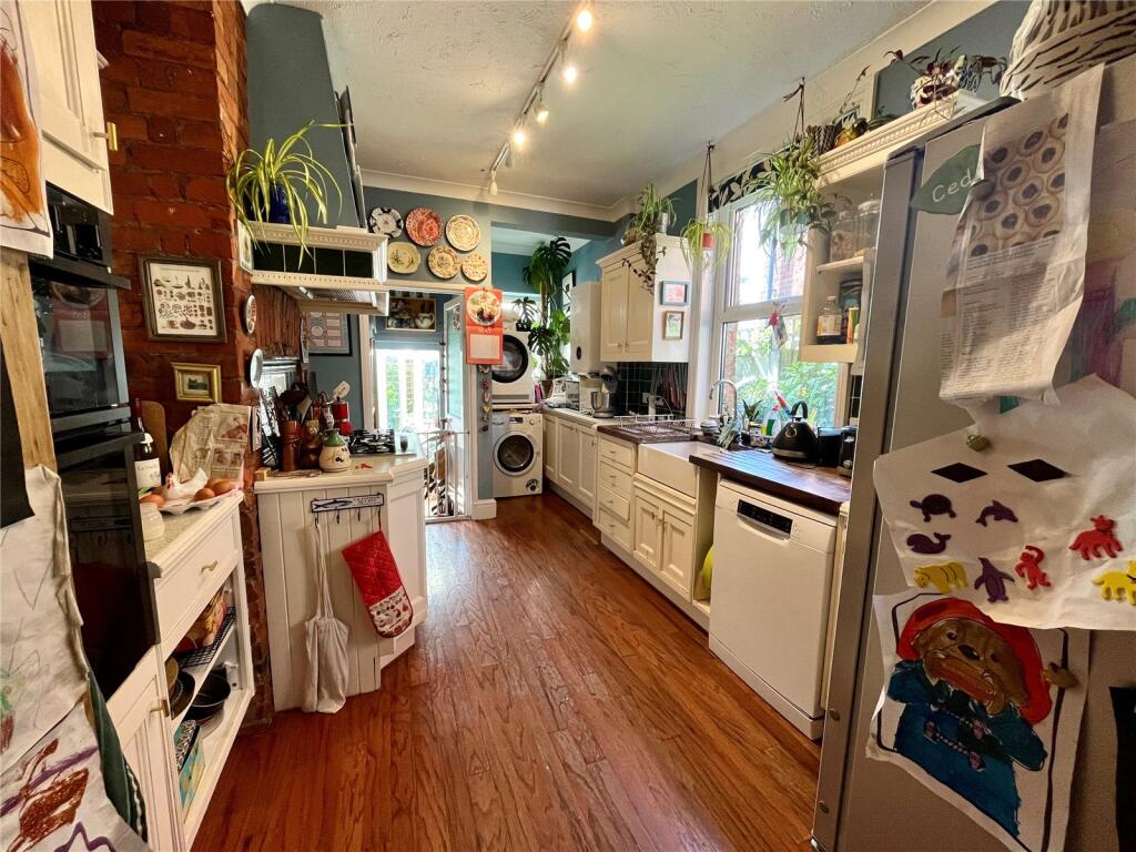 Looking Down Kitchen