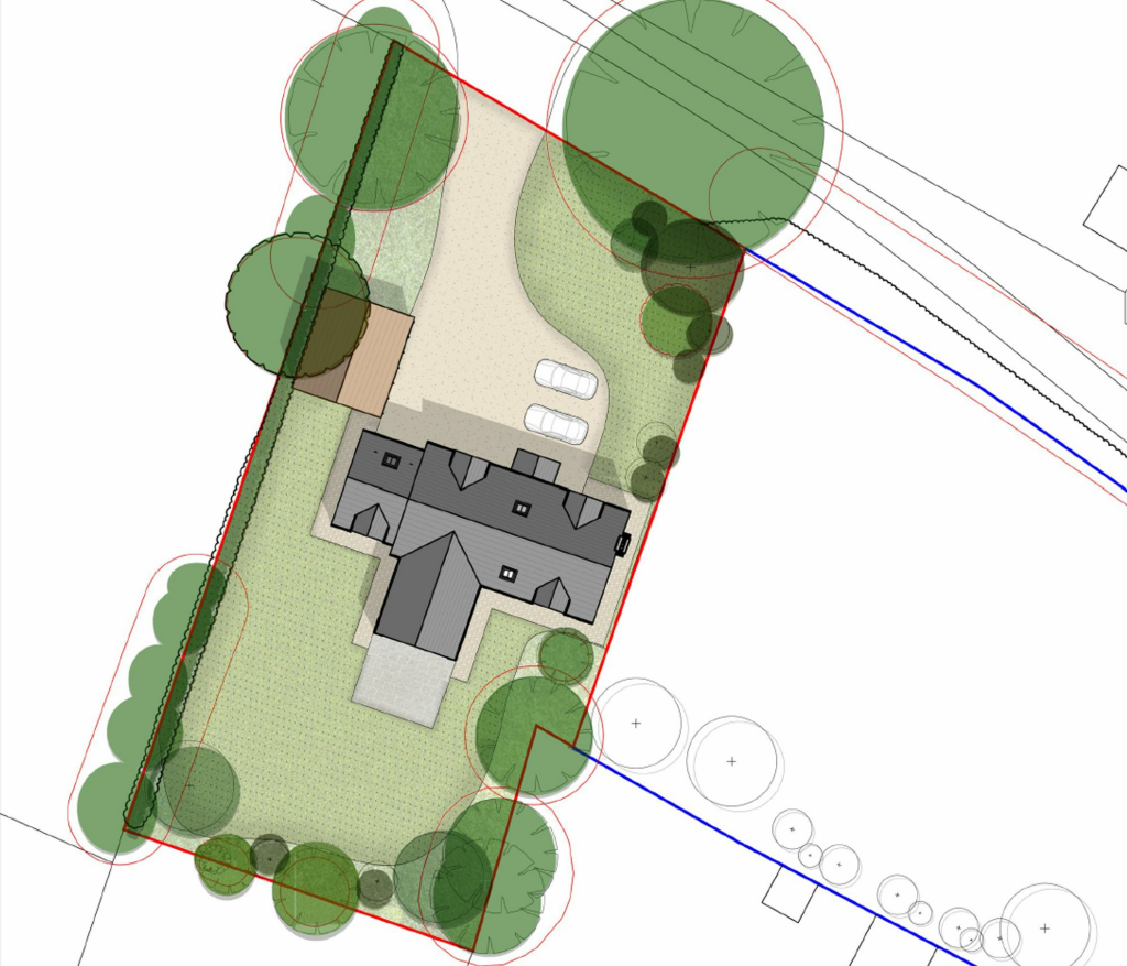 Site Plan, Back Lane, Ryhall