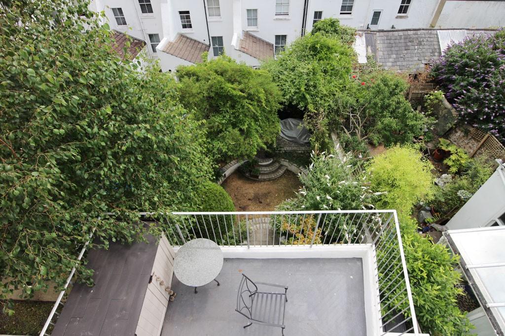 view down to balcony
