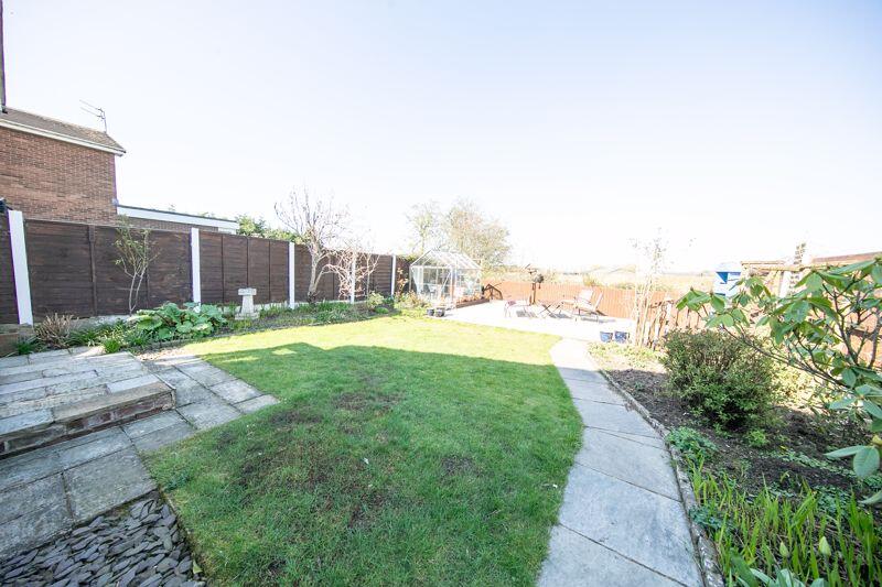 Private garden with open aspect