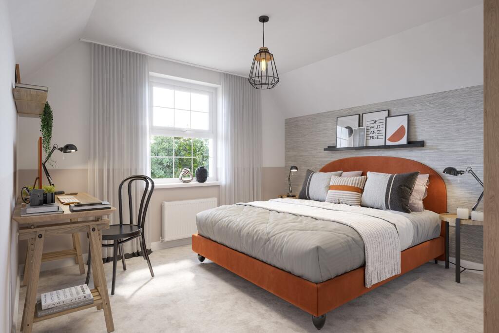 internal cgi of the third bedroom in the bracebridge