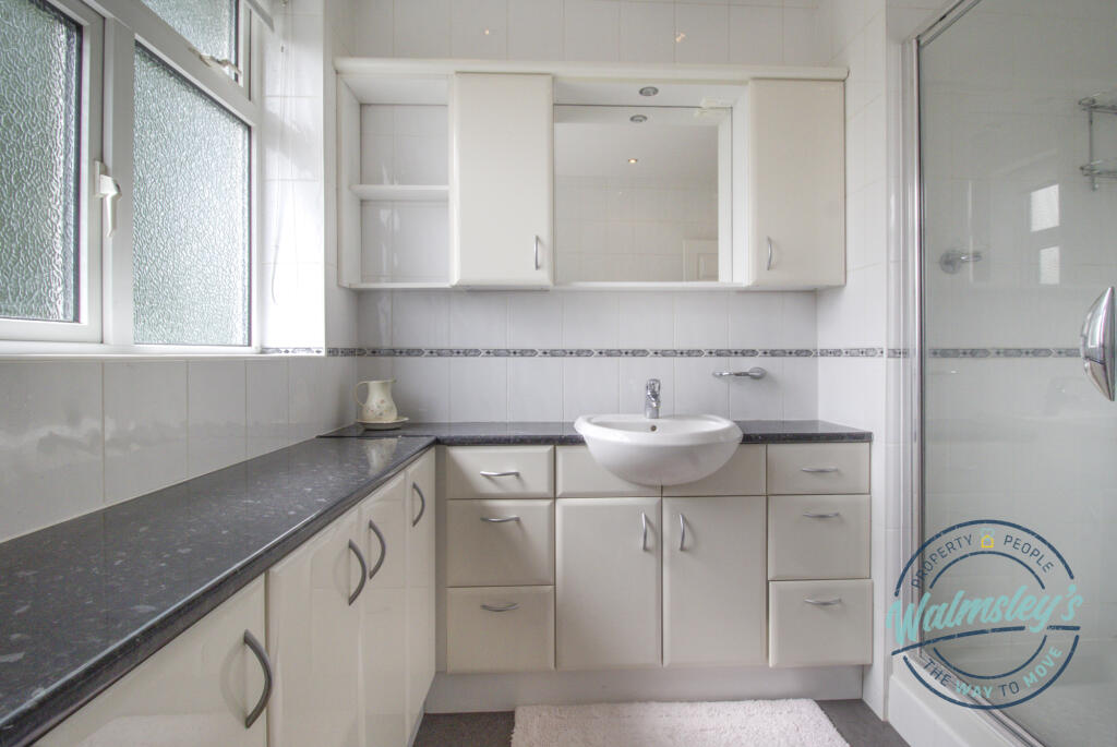 Shower room with fitted storage