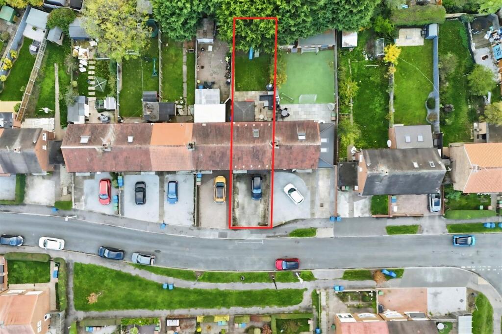 Aerial view of the property